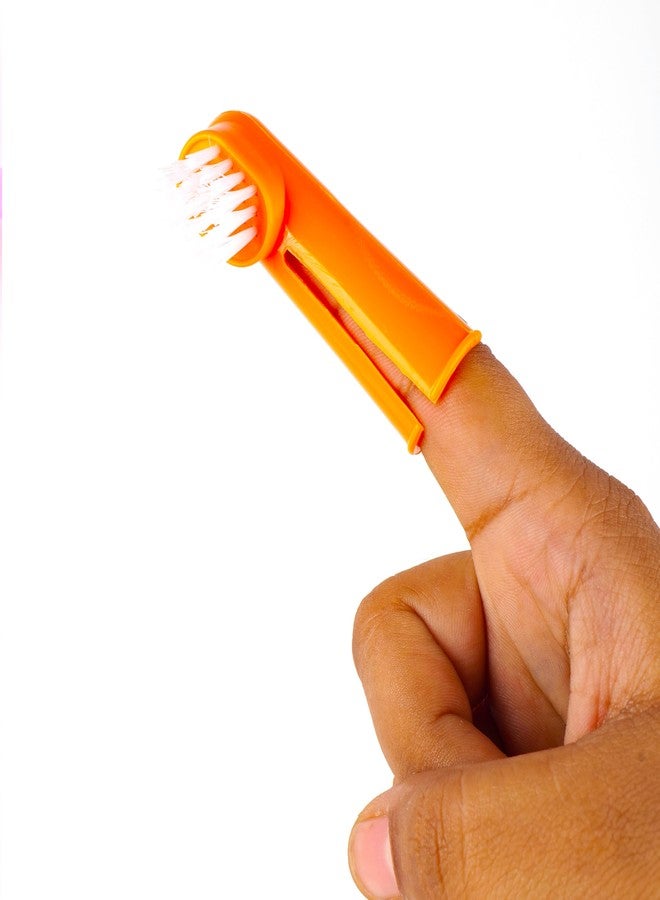 مجموعة العناية بالحيوانات الأليفة مع قفاز لإزالة الشعر الزائد، وفرشاة تدليك، وفرشاة بمقبض طويل، وفرش أصابع للكلاب، باللونين الأزرق والوردي (عبوة من 3 قطع) - Image 4